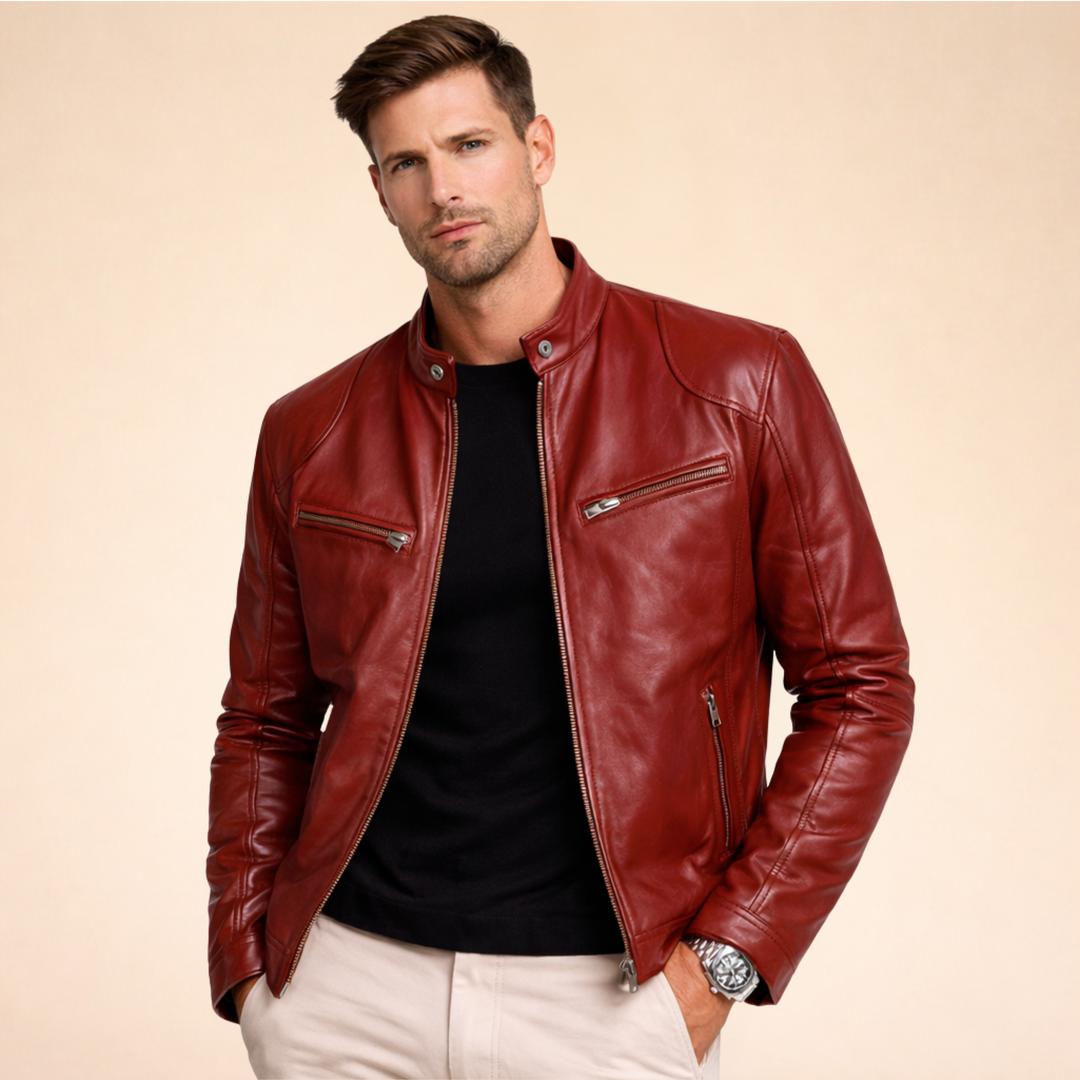 Vincenzo| Elegante Herrenlederjacke