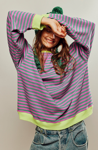 Manuela | Maglione Oversize a Righe Morbido e Casual