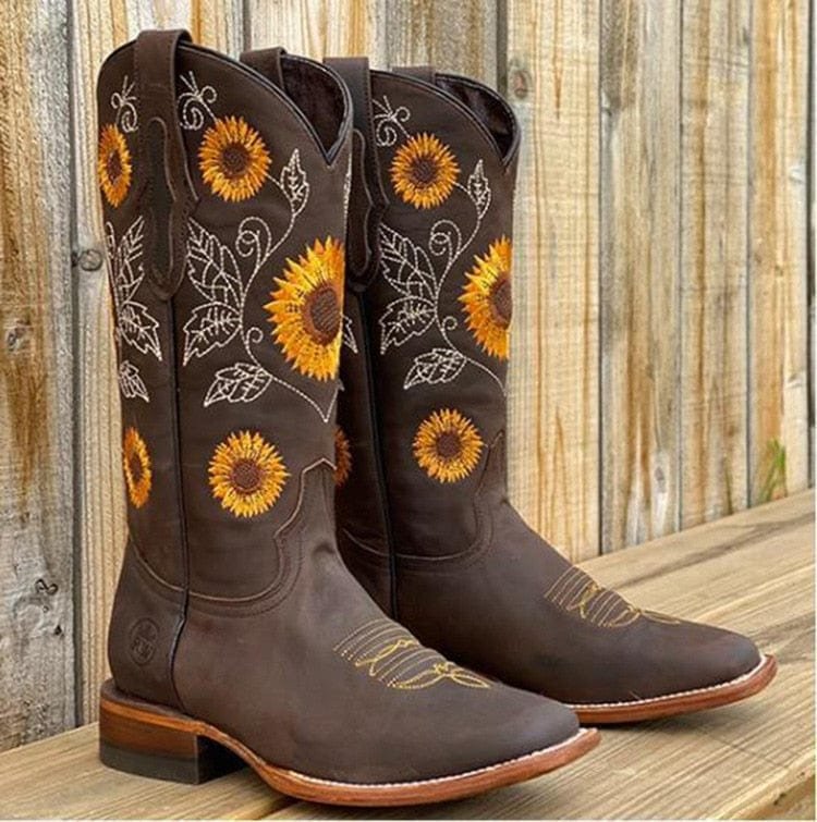 Giulia | Einzigartige und farbenfrohe Cowboystiefel mit weitem Schaft