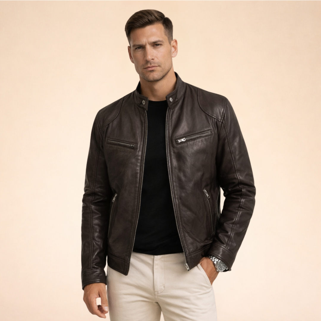 Vincenzo| Elegante Herrenlederjacke