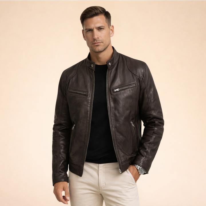 Vincenzo| Elegante Herrenlederjacke
