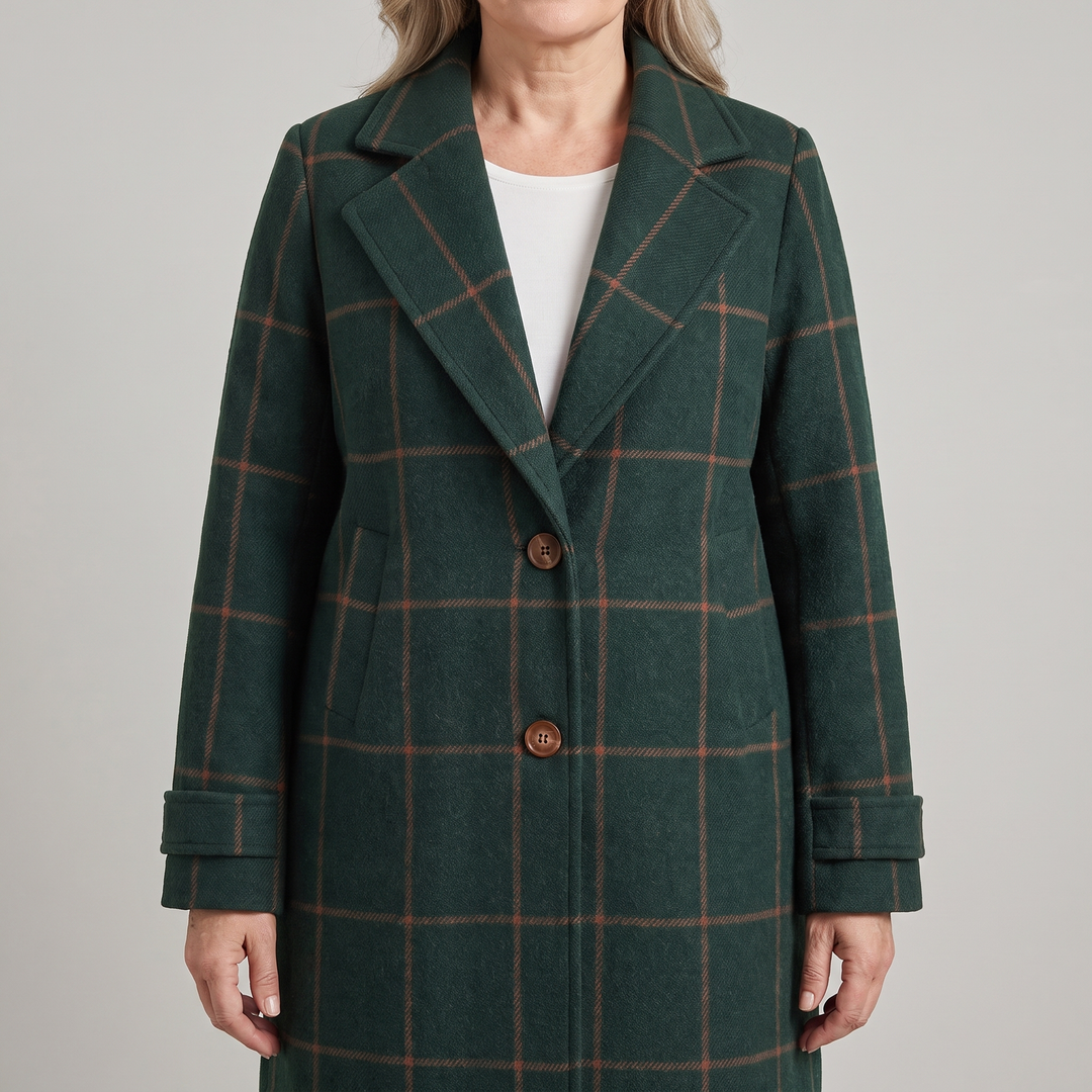 Coralie | Cappotto Checkered – Elegante Design Classico
