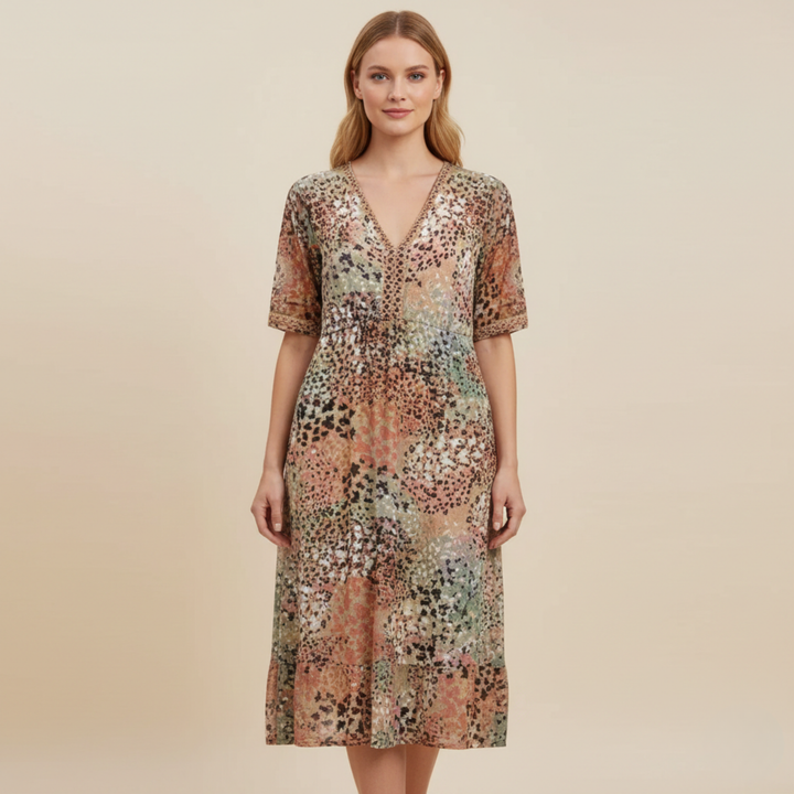 Maia | Elegant floral pattern summer dress