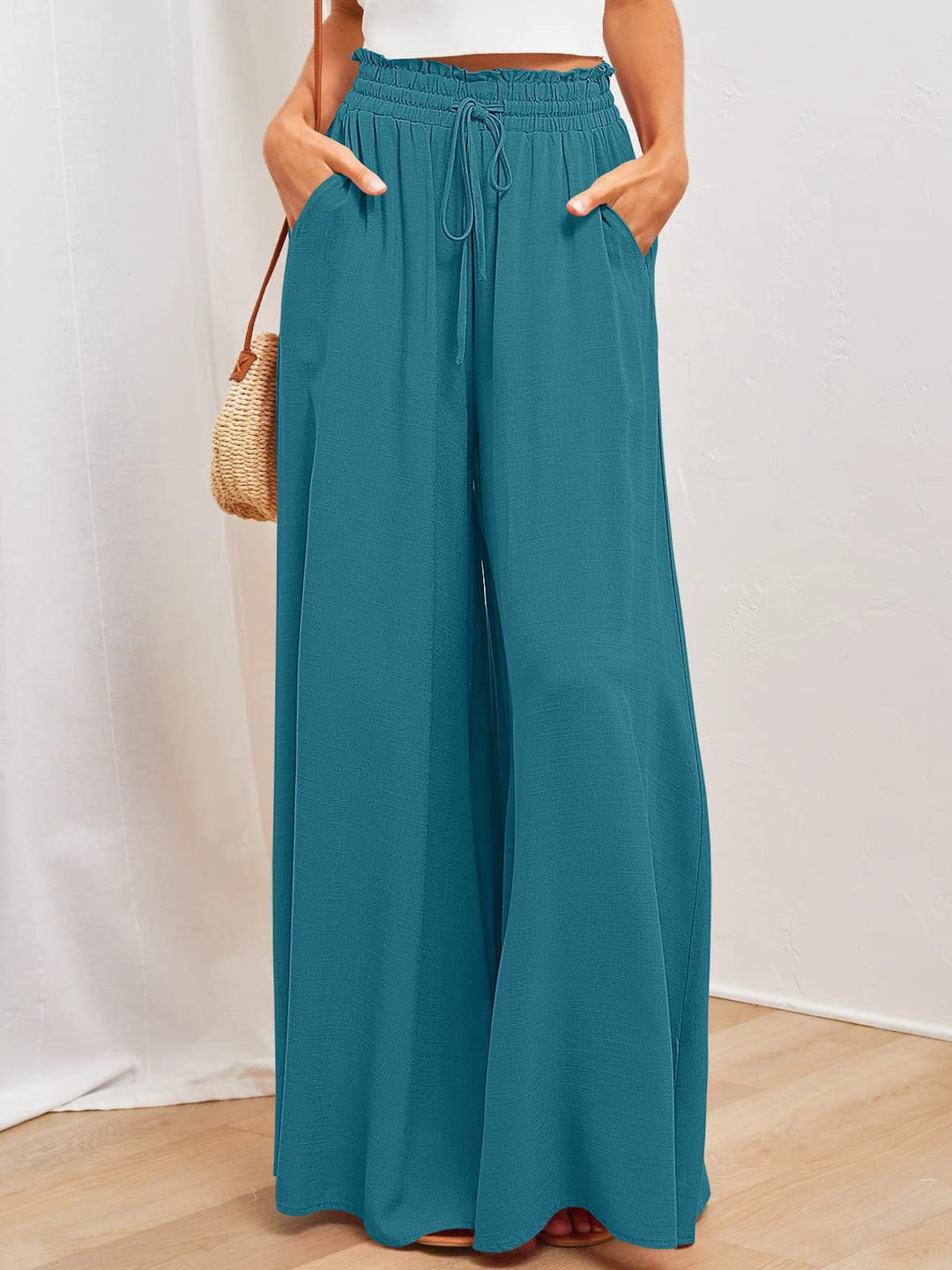 Aurora | Pantaloni Palazzo Donna Estivi a Gamba Larga