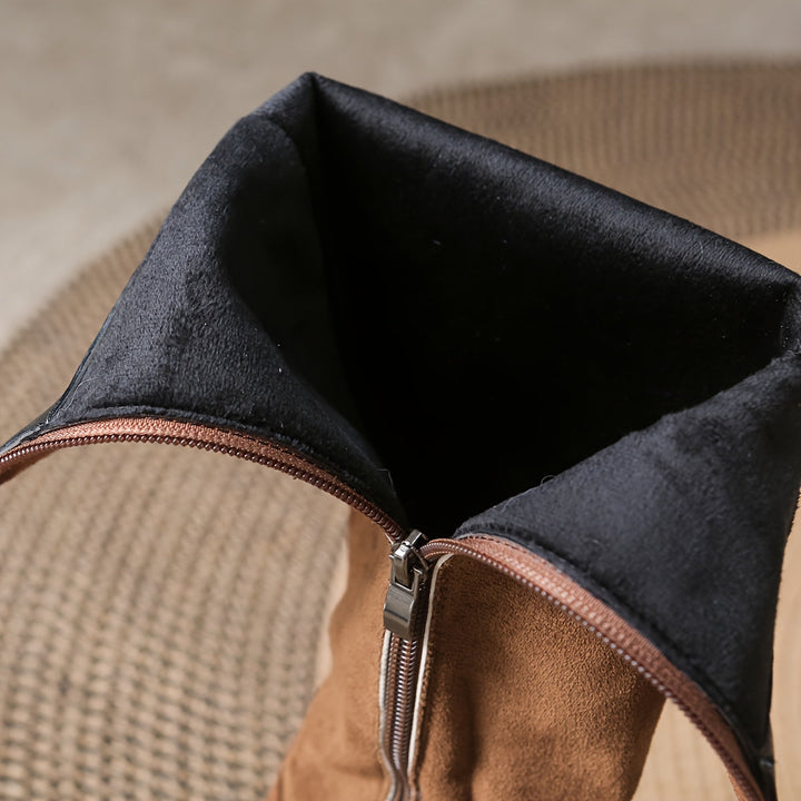 Serena | Eleganza e Versatilità Stivali al Ginocchio in Ecopelle Scamosciata