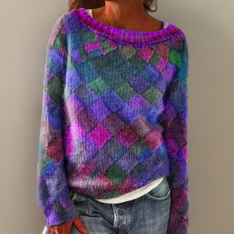 Jessi | Pullover a Rautemuster – Comodo e alla Moda