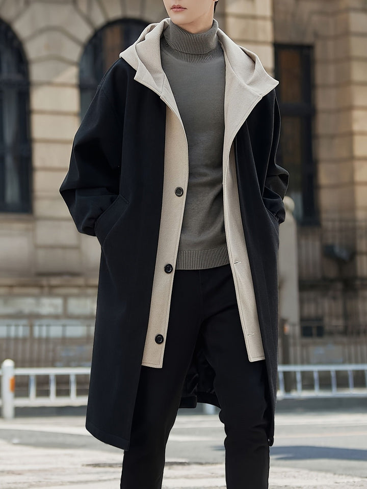 Harrison | Cappotto Longline con Cappuccio Elegante