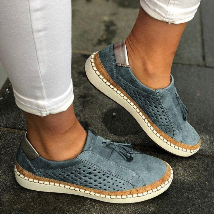 Elena | Atmungsaktive und ultraleichte orthopädische Schnürsenkellose Schuhe