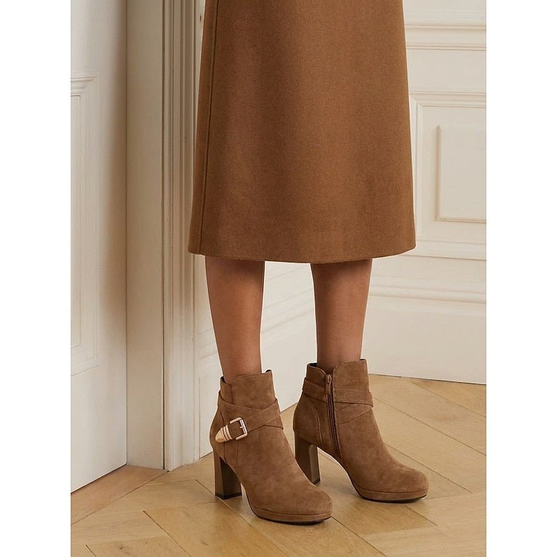 Renata | Ankle Boots – Stile conTacco a Blocco con Cinturino