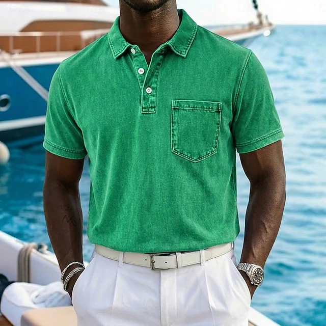 Vincent | Polo Shirt – Vintage-Washed Comfort for Men
