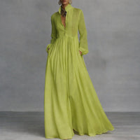 Beatrice | Elegant Long-Sleeve Shirt Maxi Dress