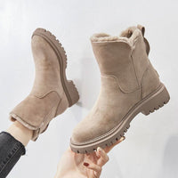 Nicole | Winterliche Wildlederstiefeletten mit Fleecefutter