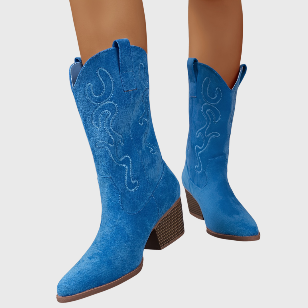 Valentina | Farbige und elegante Cowboystiefel mit weitem Schaft