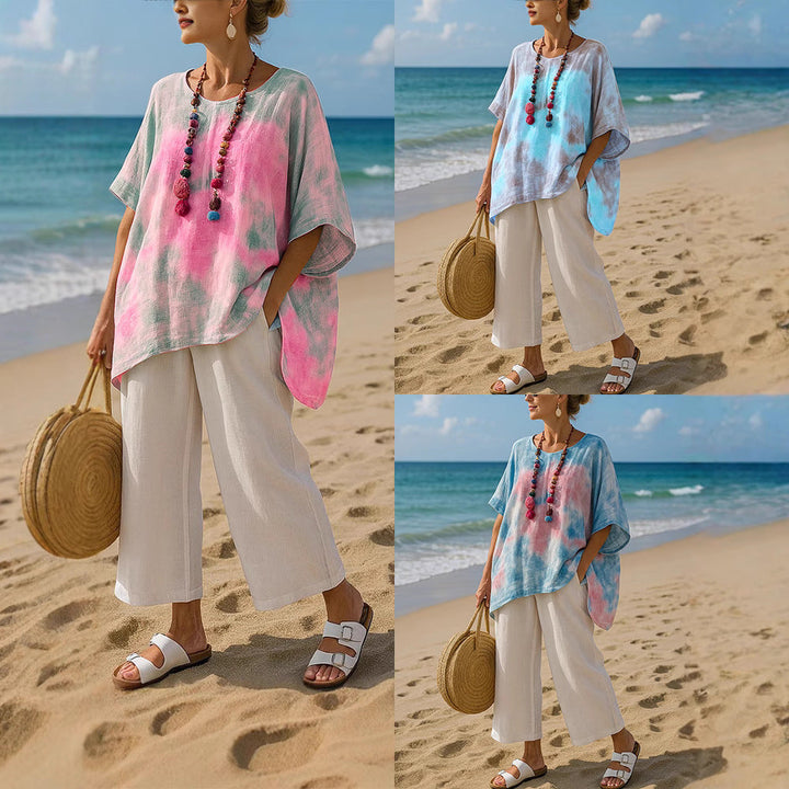 Camilla | Tunica Top Donna Asimmetrica Leggera con Sfumatura