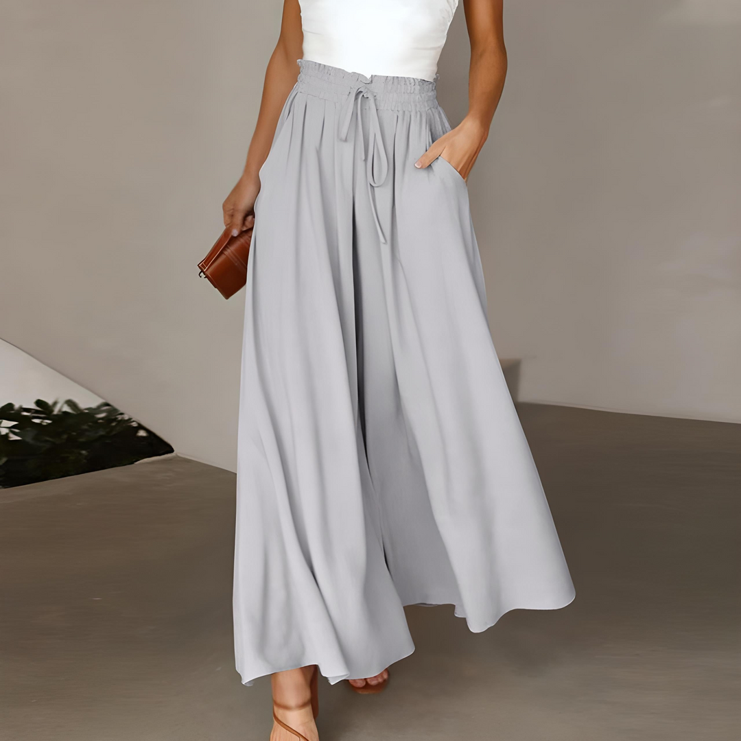 Johanna | Pantaloni Donna Eleganti a Gamba Larga