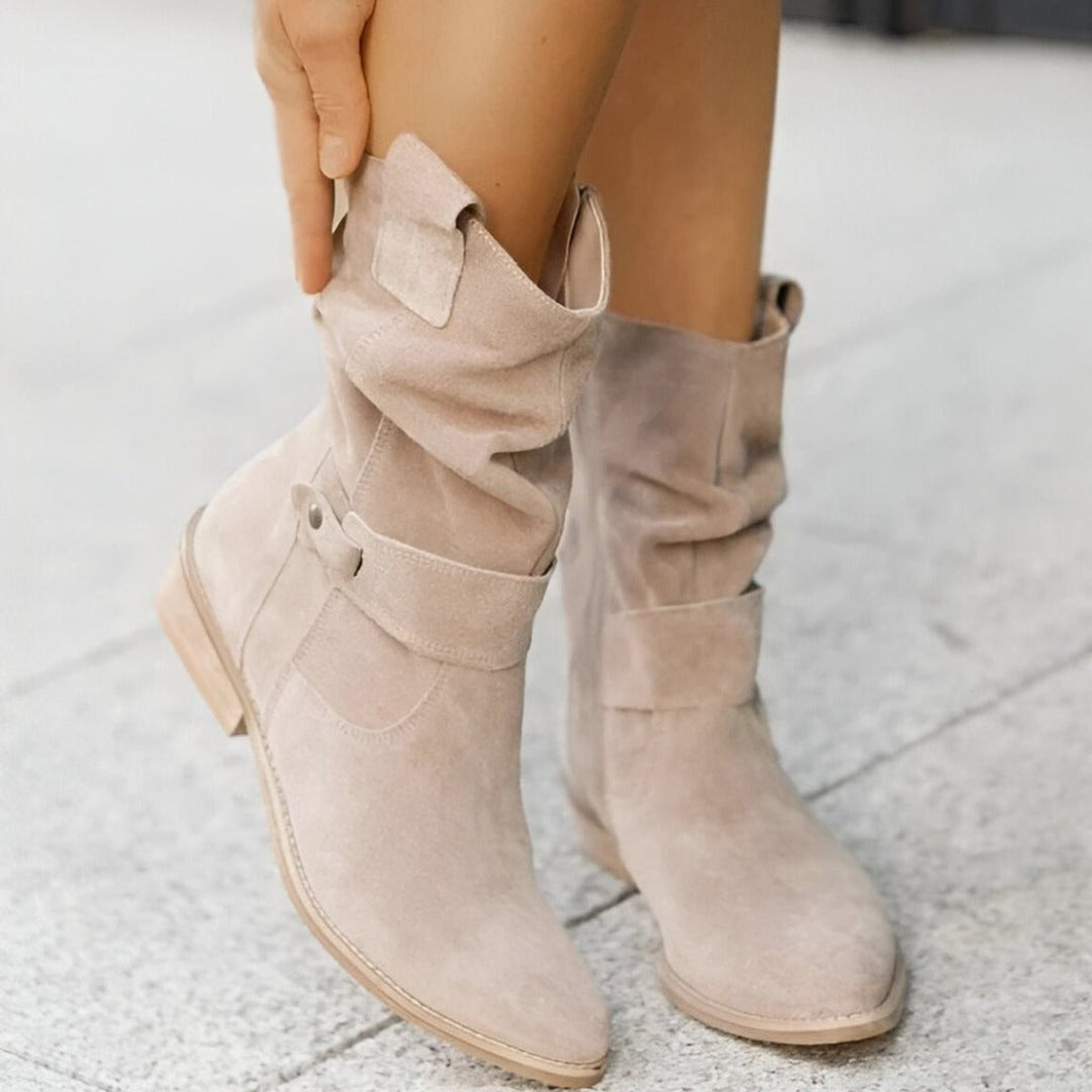 Camilla | Knielange Stiefel aus weichem Wildlederimitat