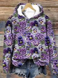 Serena | Hoodie Jacquard Floreale Morbido E Colorato