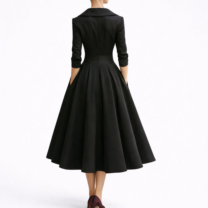 Laura | Elegantes Midikleid in A-Linie für eine Herbsthochzeit