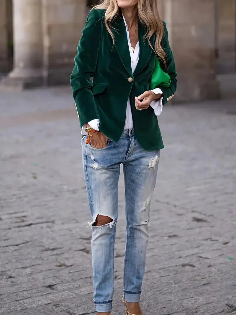 Sofia | Blazer in Velluto da Donna Elegante e Raffinato
