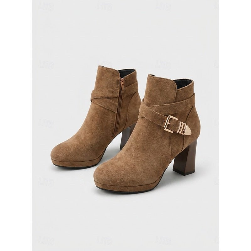 Renata | Ankle Boots – Stile conTacco a Blocco con Cinturino