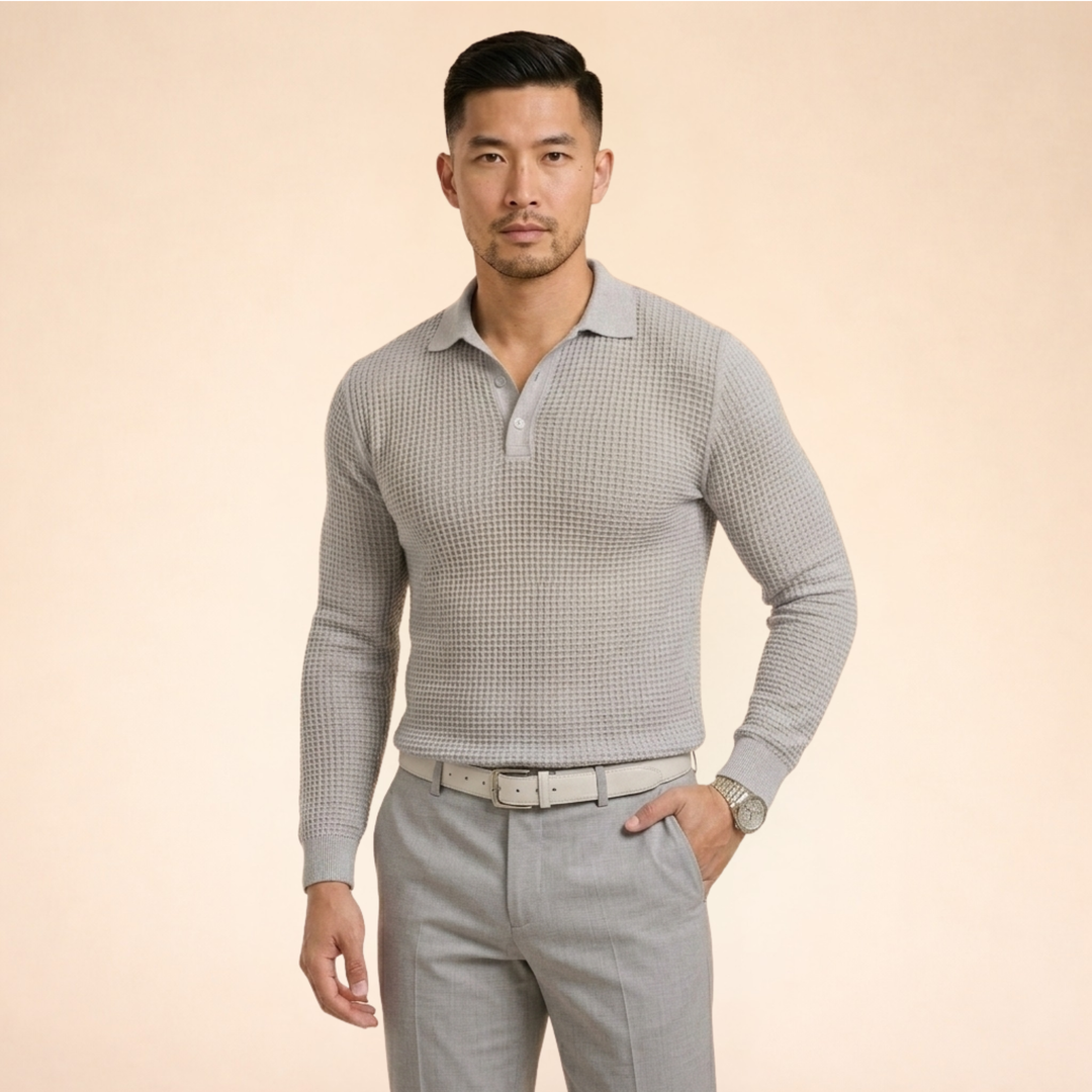 Vincenzo | Elegante polo a maniche lunghe