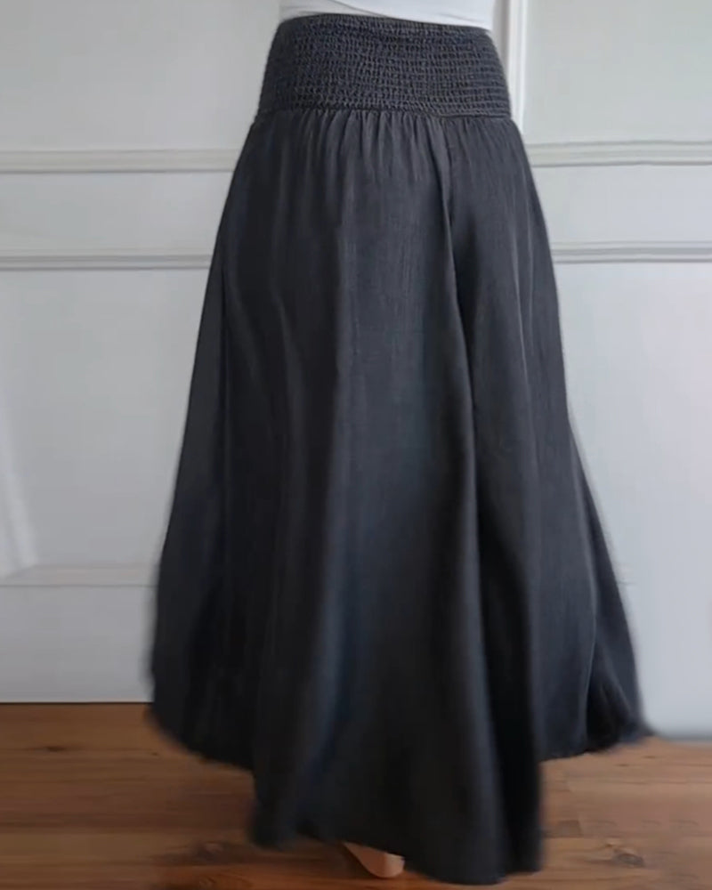 Juliane | Pantaloni Donna in Cotone Puro a Gamba Larga