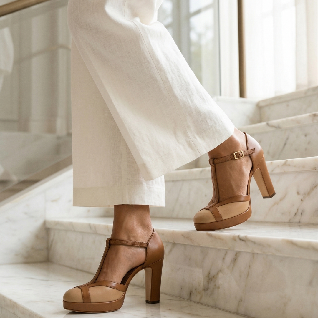 Nadia | Close Toe Heels – Elegante Design Retro