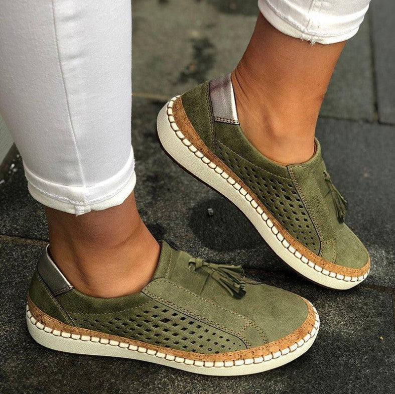 Elena | Atmungsaktive und ultraleichte orthopädische Schnürsenkellose Schuhe