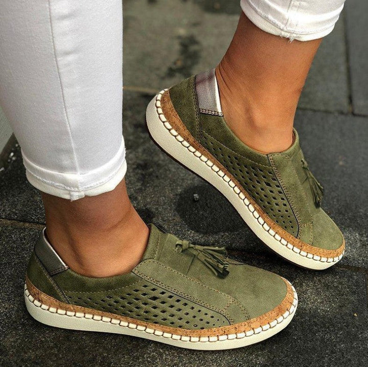 Elena | Atmungsaktive und ultraleichte orthopädische Schnürsenkellose Schuhe