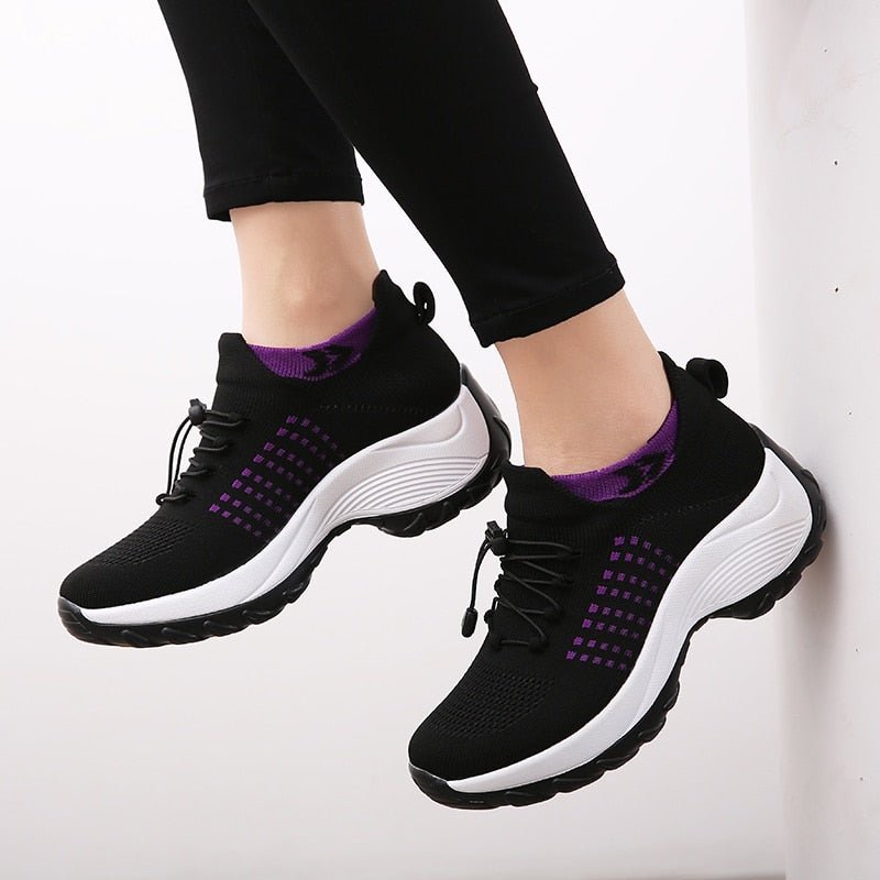 Emily | Sneakers Ortopediche con Plateau in Maglia