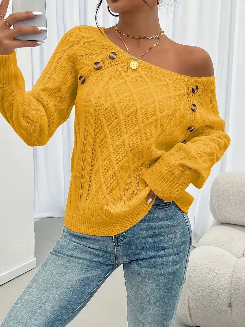 Lina | Pullover a Maniche Lunghe – Elegante Stile Casual