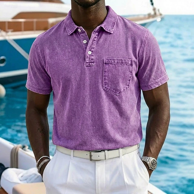 Vincent | Polo Shirt – Vintage-Washed Comfort for Men