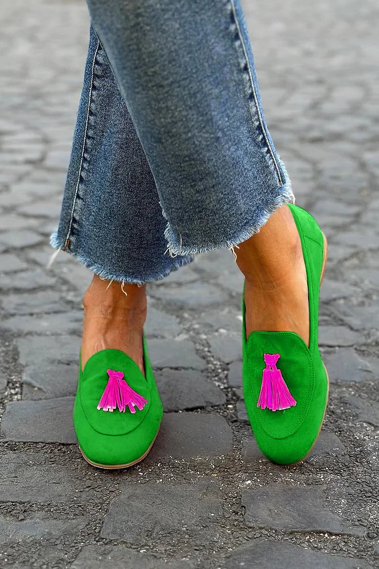 Victoria | Damen-Loafer mit spitzer Zehenpartie und Fransen