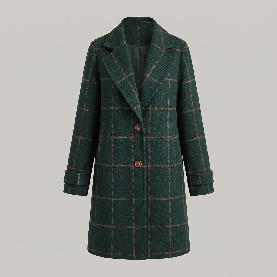 Coralie | Cappotto Checkered – Elegante Design Classico