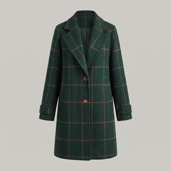 Coralie | Cappotto Checkered – Elegante Design Classico