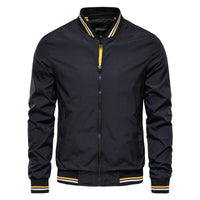 Lucas | Casual Bomber Jacket with Contrasting Ribbed Trim