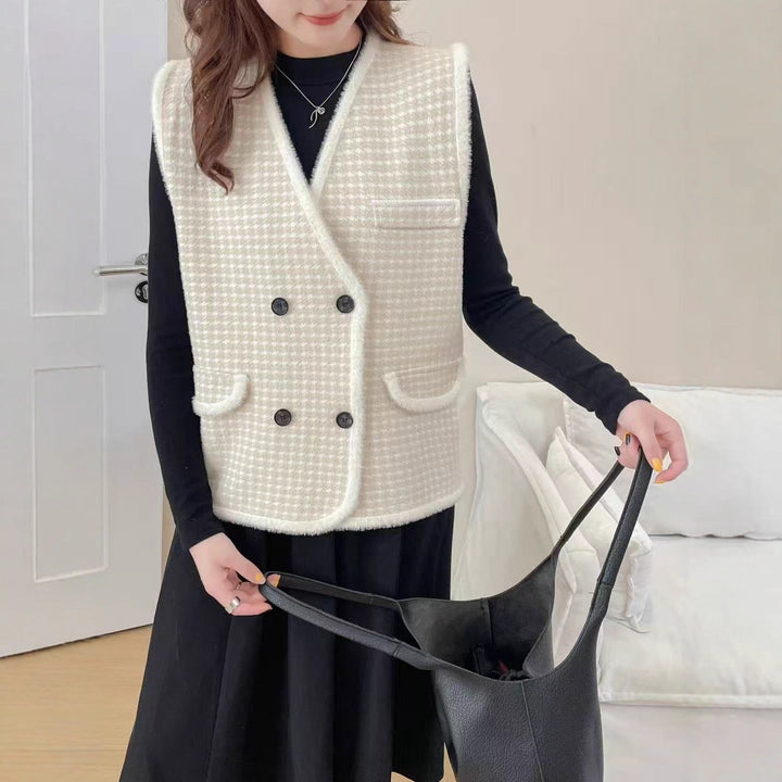 Elizabeth | Gilet Donna Doppiopetto Testurizzato Elegante