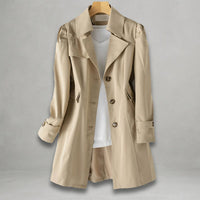 Emma | Langer, lässiger und wasserdichter Trenchcoat