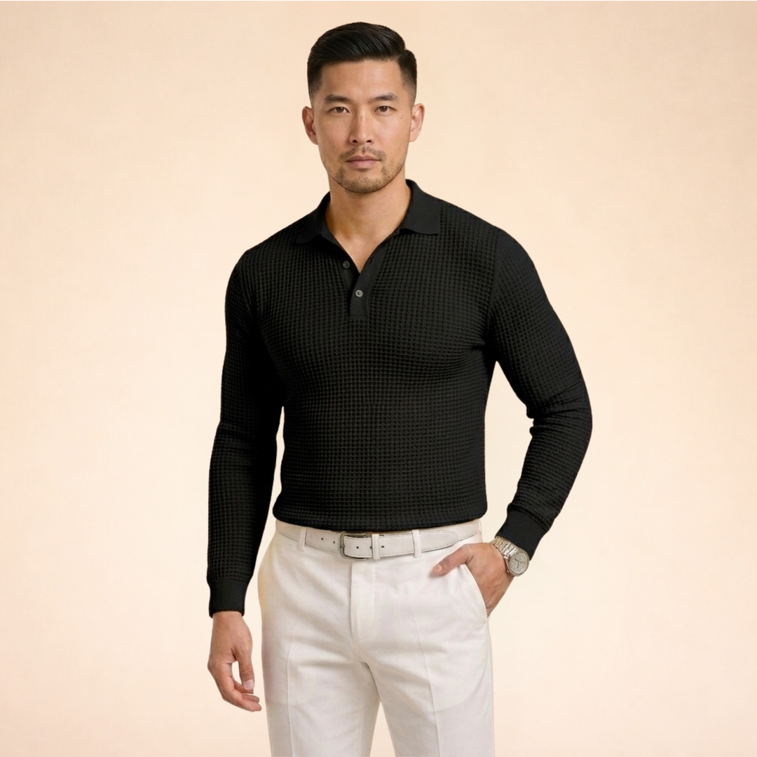 Vincenzo | Elegante polo a maniche lunghe