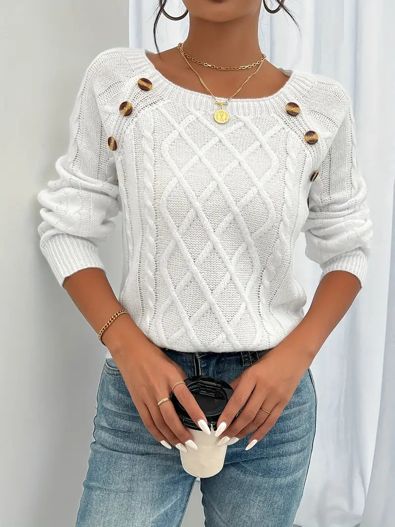 Lina | Pullover a Maniche Lunghe – Elegante Stile Casual