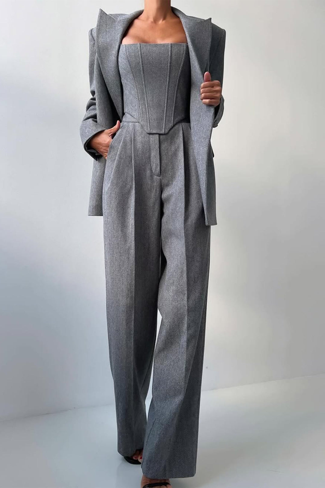 Arianna | Completo Donna a Tre Pezzi con Blazer Doppiopetto