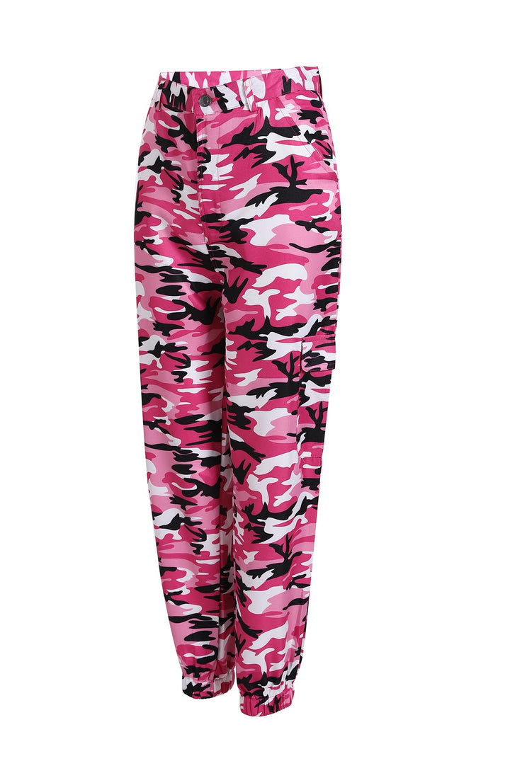 Klaudia | Trendige und bequeme Camouflage-Cargohose mit elastischem Bund