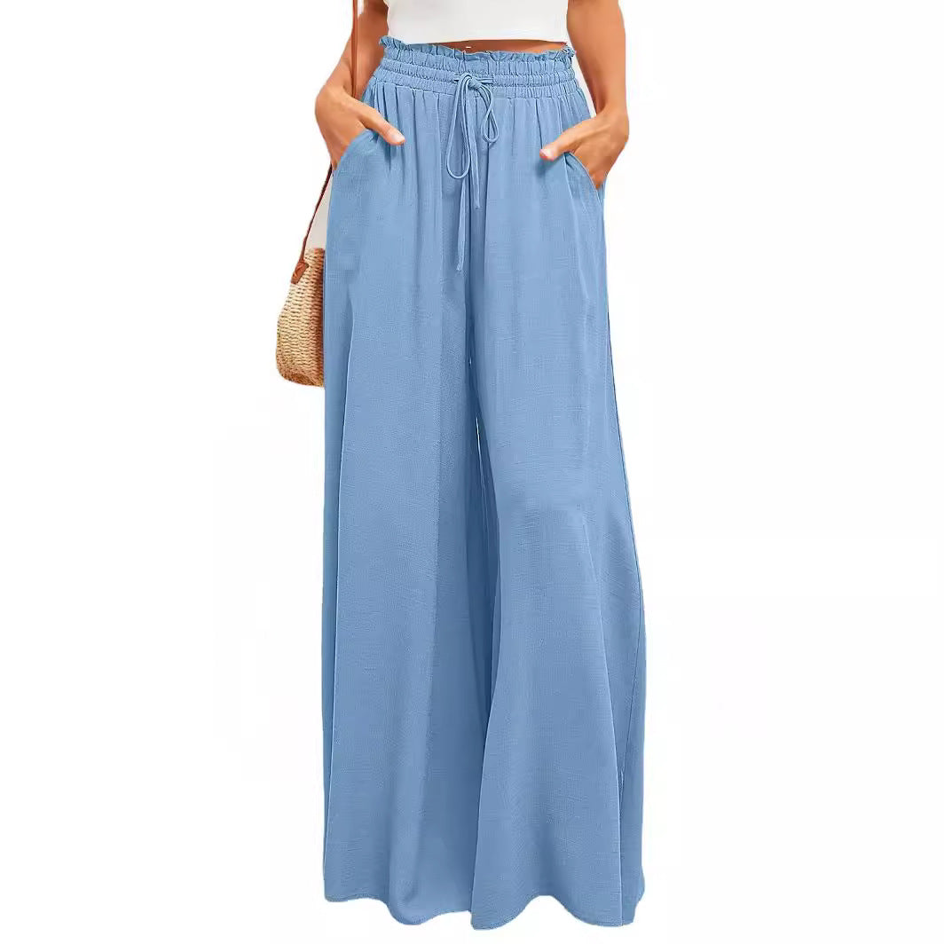 Aurora | Pantaloni Palazzo Donna Estivi a Gamba Larga