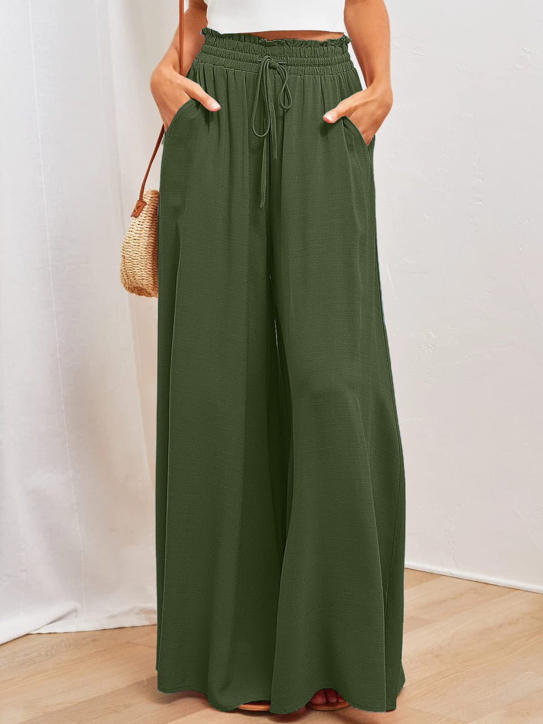 Aurora | Pantaloni Palazzo Donna Estivi a Gamba Larga