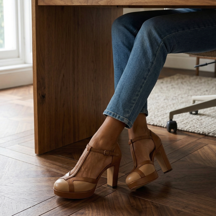 Nadia | Close Toe Heels – Elegante Design Retro