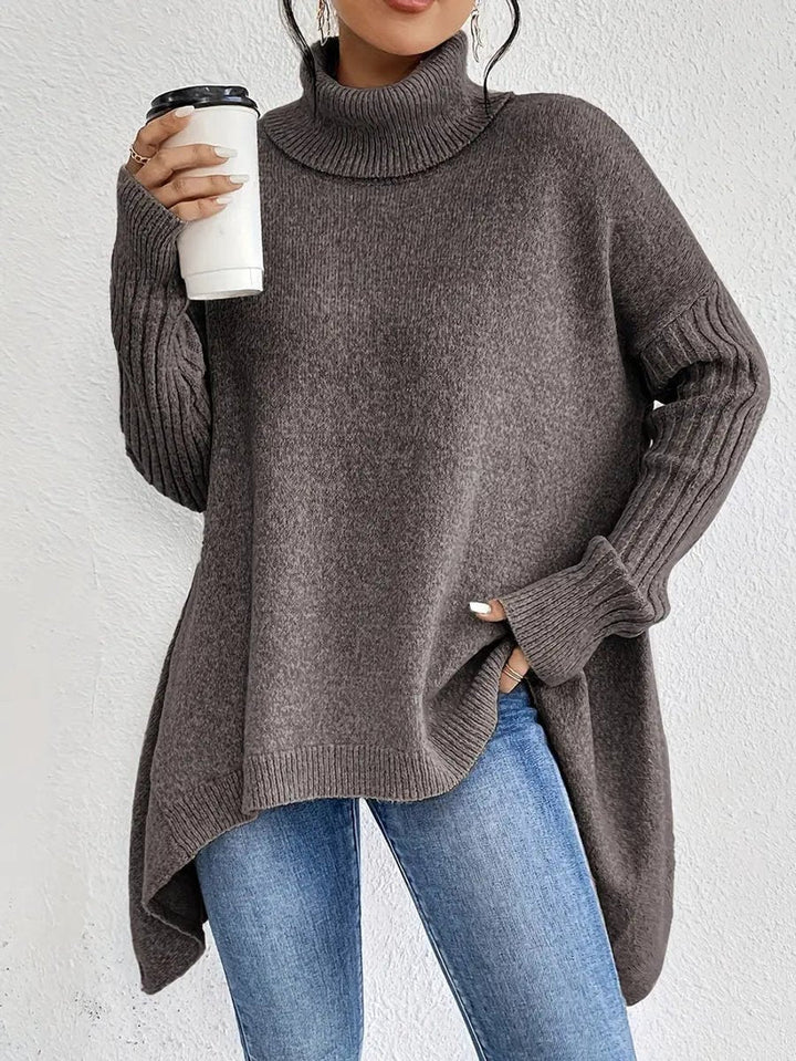 Greta | Turtleneck Sweater – Cozy Oversized Knit for Women