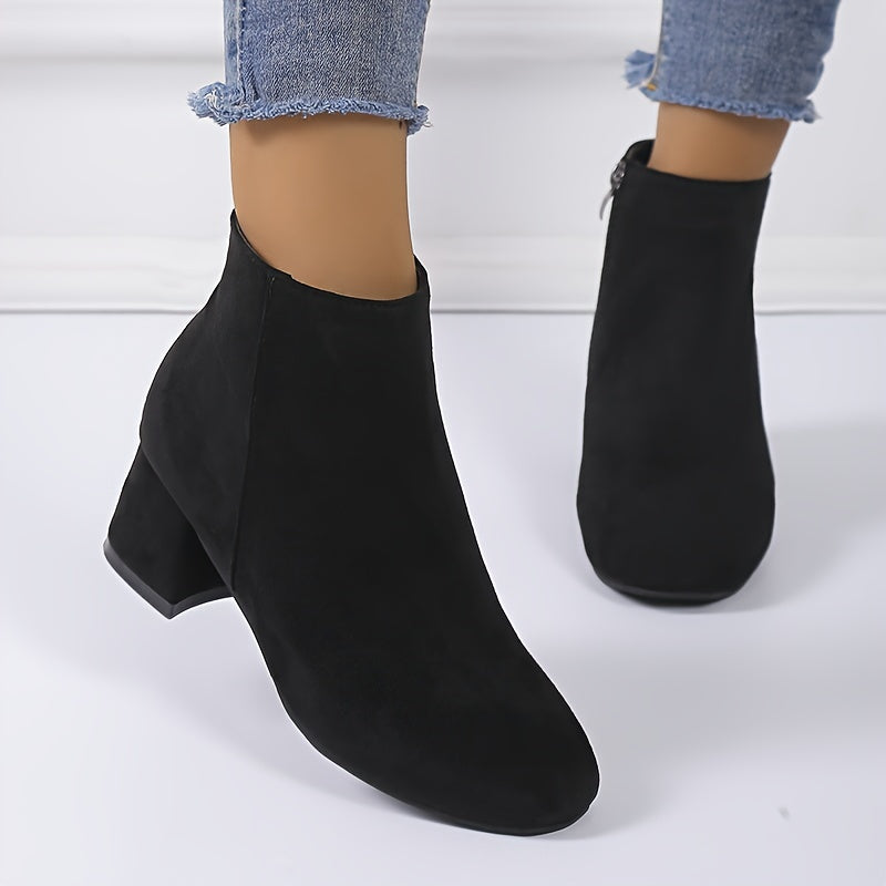 Julia | Suede-Look Chelsea Ankle Boots with Low Heel