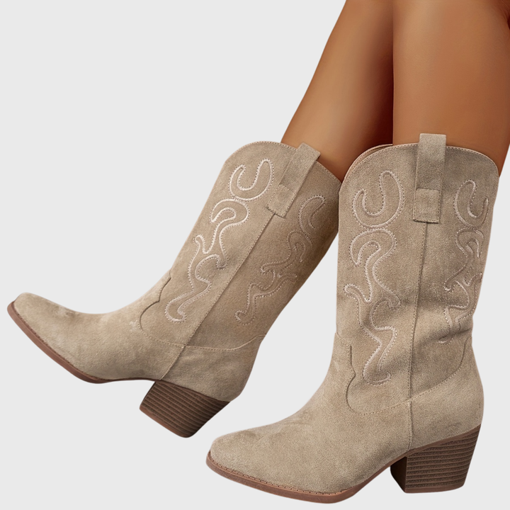 Valentina | Farbige und elegante Cowboystiefel mit weitem Schaft