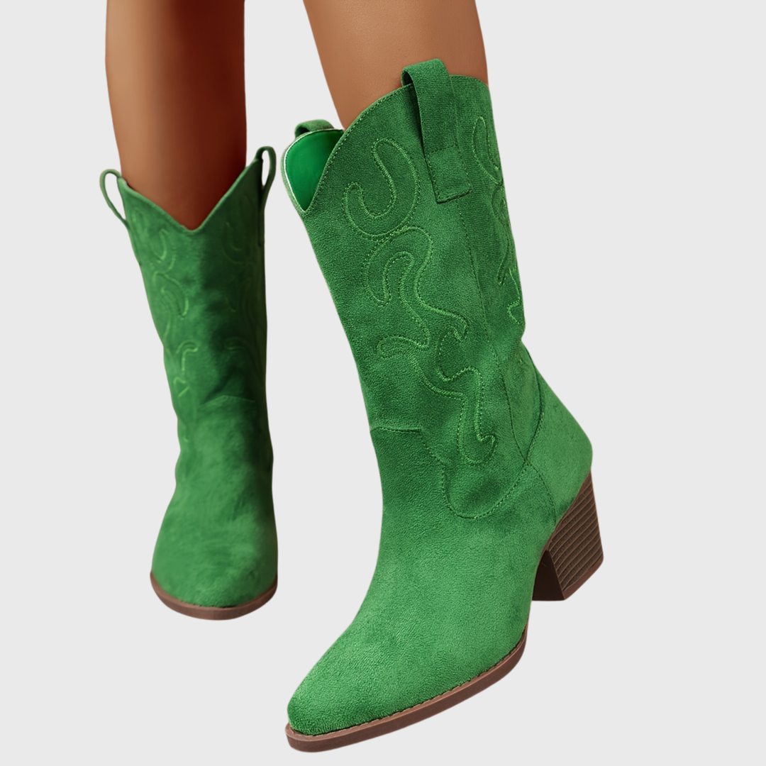 Valentina | Farbige und elegante Cowboystiefel mit weitem Schaft