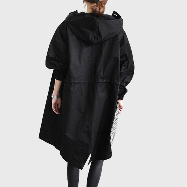 Christina | Langer wasserabweisender Trenchcoat mit Kapuze